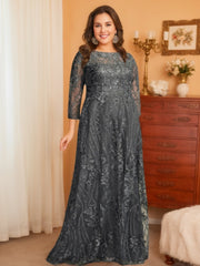 A Line Princess Long Sleeves Mother Of The Bride Dresses With Applique