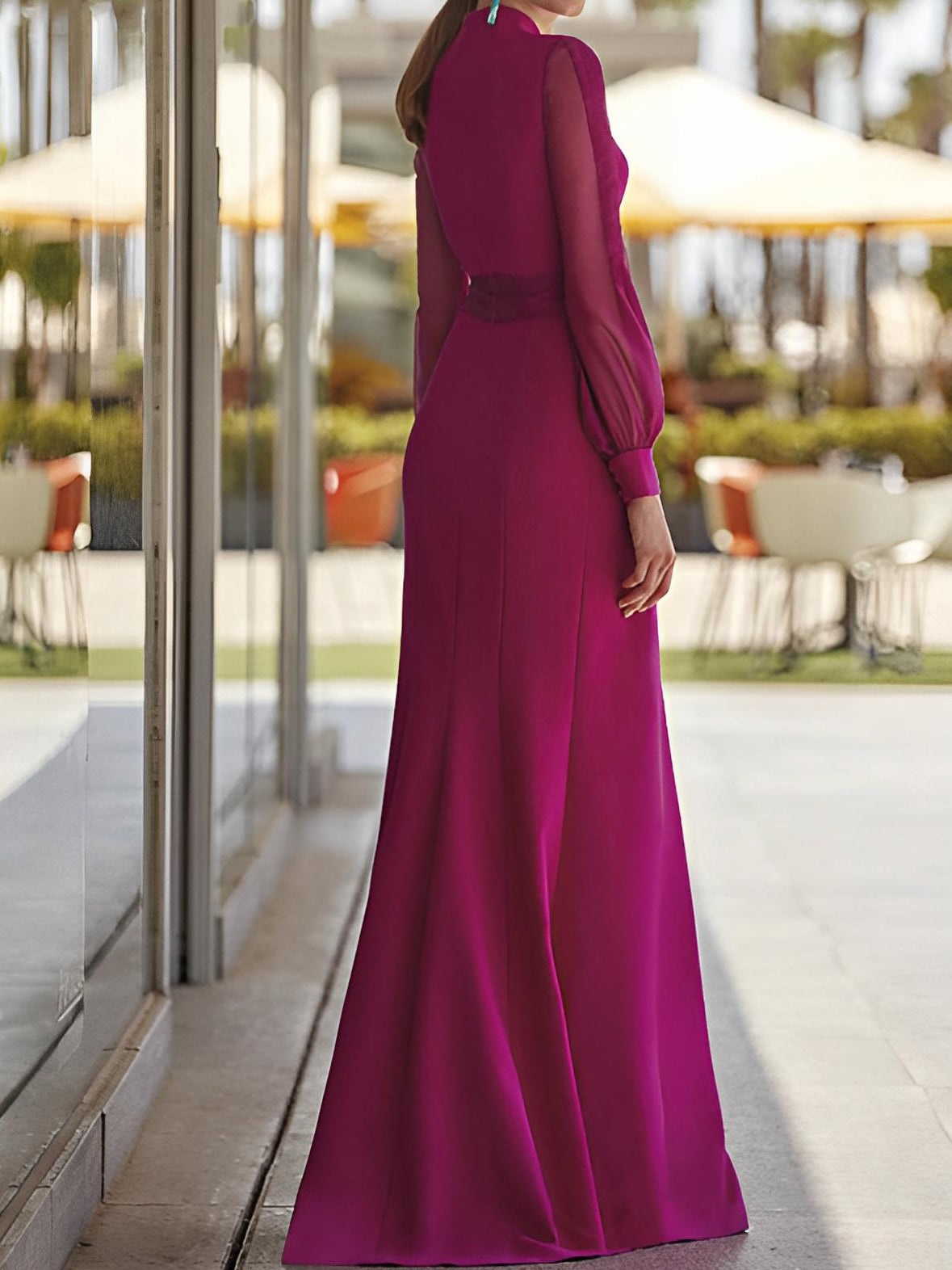 Sheath Column V Neck Mother Of The Bride Dresses With Belt