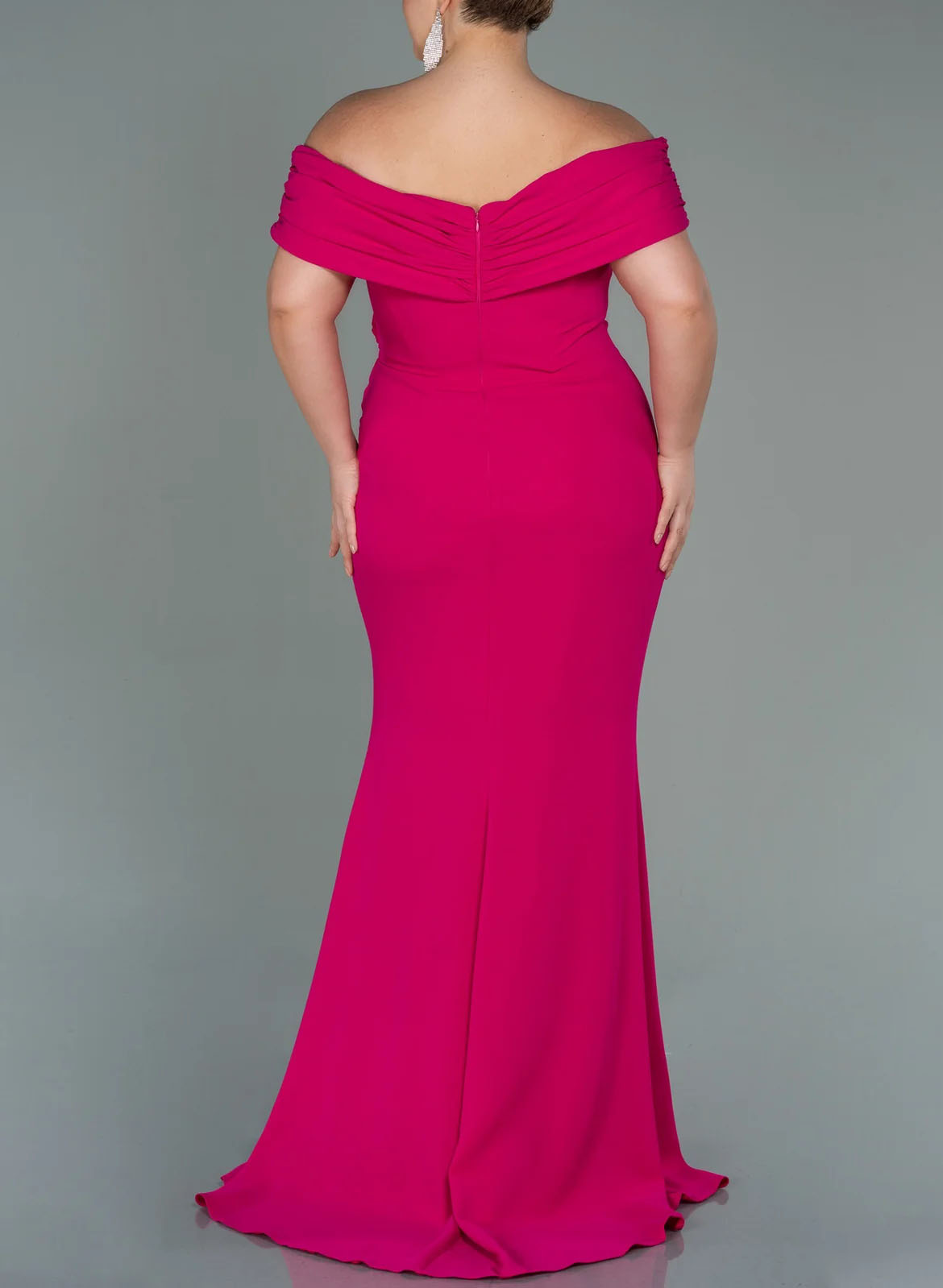 Trumpet Mermaid Curvy Off The Shoulder Mother Of The Bride Dresses With Split Side