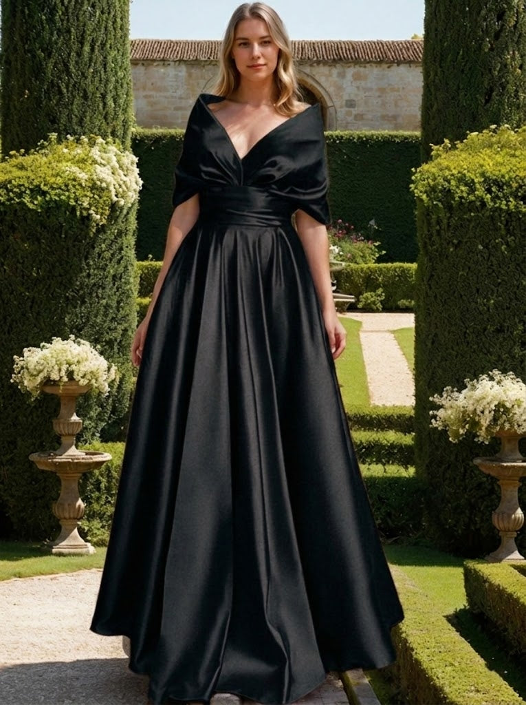 A Line Princess V Neck Mother Of The Bride Dresses