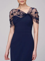 Sheath Column Spaghetti Straps Sleeveless Floor Length Mother Of The Bride Dress With Watteau Train