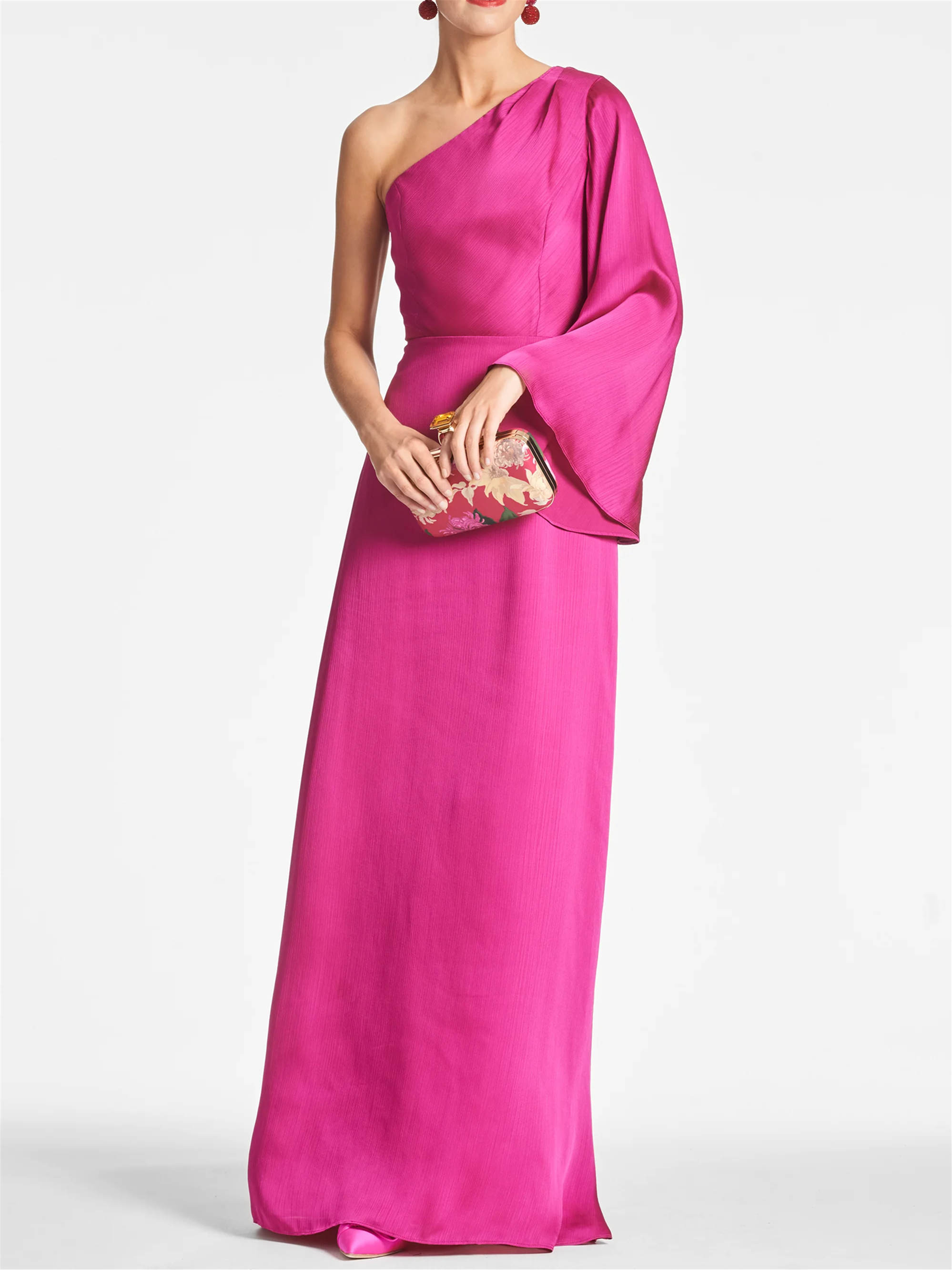 Sheath Column One Shoulder Floor Length Mother Of The Bride Dresses