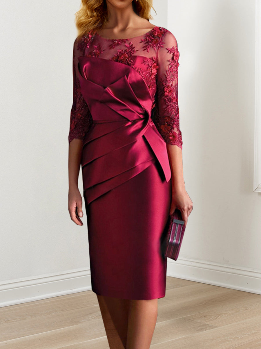 Sheath Column Knee Length Mother Of The Bride Dresses