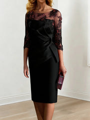 Sheath Column Knee Length Mother Of The Bride Dresses