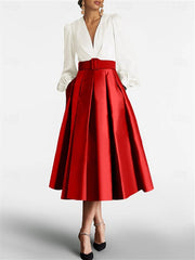 A Line Princess V Neck Long Sleeves Mother Of The Bride Dresses With Belt