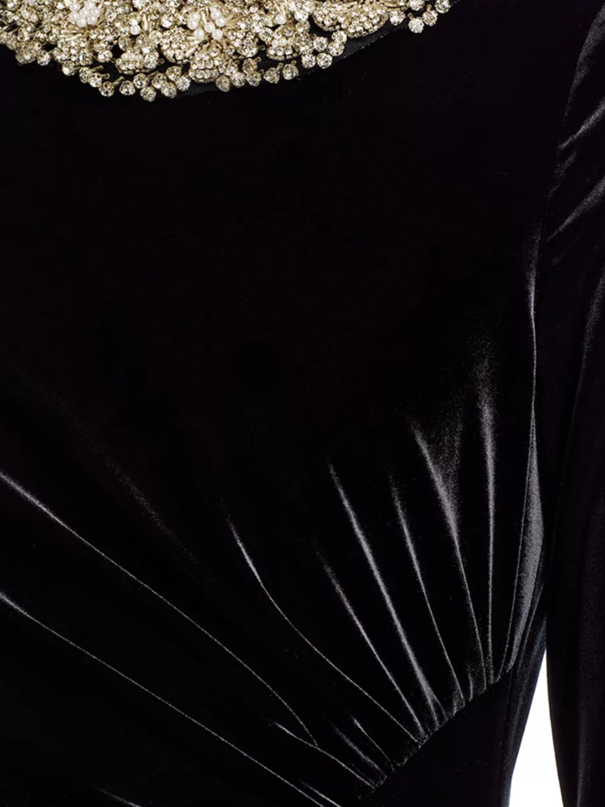 Sheath Column Jewel Neck Velvet Mother Of The Bride Dresses 3 4 Sleeves Floor Length Ruched