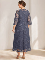A Line Princess Scoop Plus Size Mother Of The Bride Dresses Chiffon With Lace Wrap Jacket
