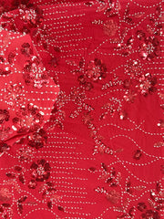 Sheath Column Scoop Sequins Lace Mother Of The Bride Dresses 3 4 Sleeves Floral Ankle Length