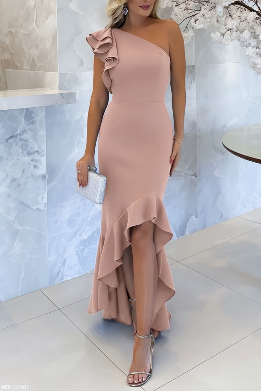 Mermaid/Trumpet One-Shoulder Asymmetrical Mother of the Bride Dresses