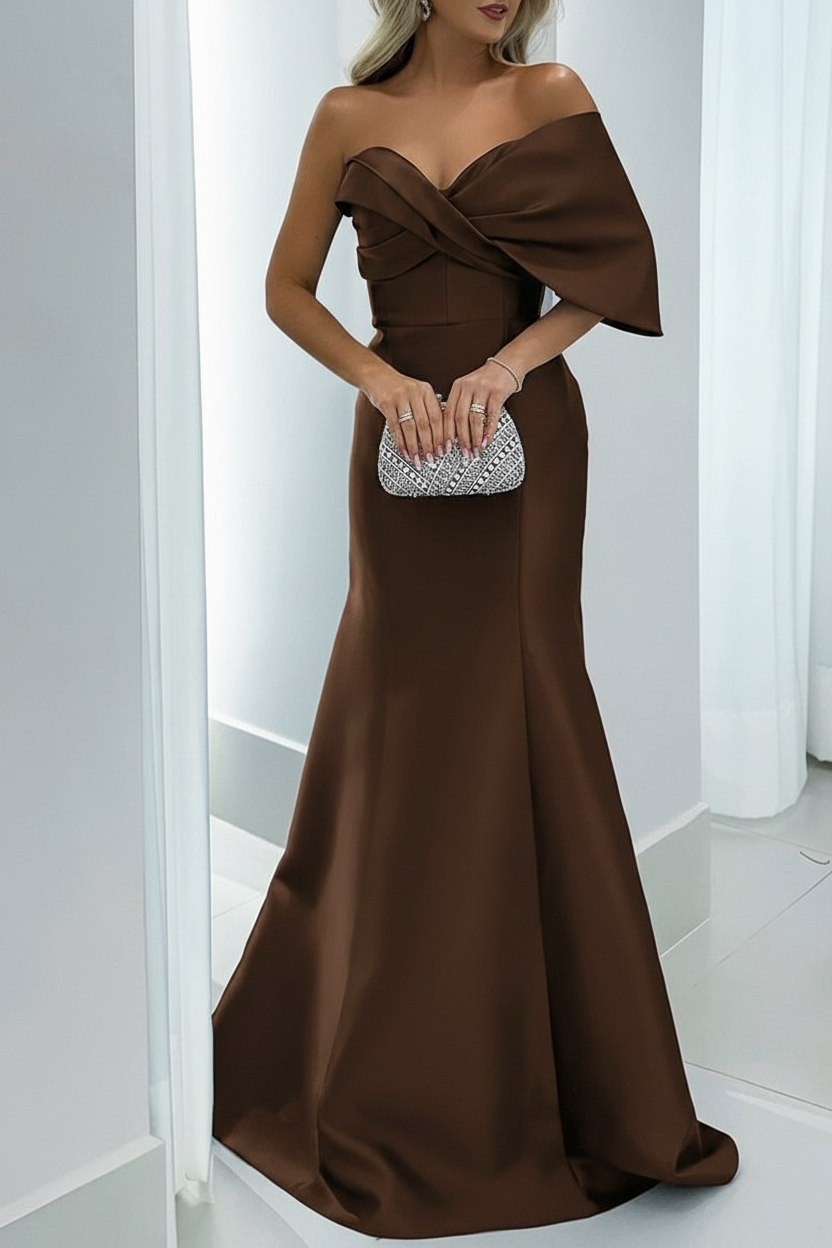 Mermaid/Trumpet Sweetheart Floor-Length Mother of the Bride Dresses with Pure Color