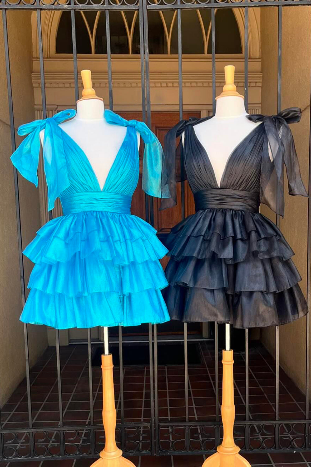 Misshow A Line Royal Blue Short Homecoming Dress/Mini Dress With Ruffles