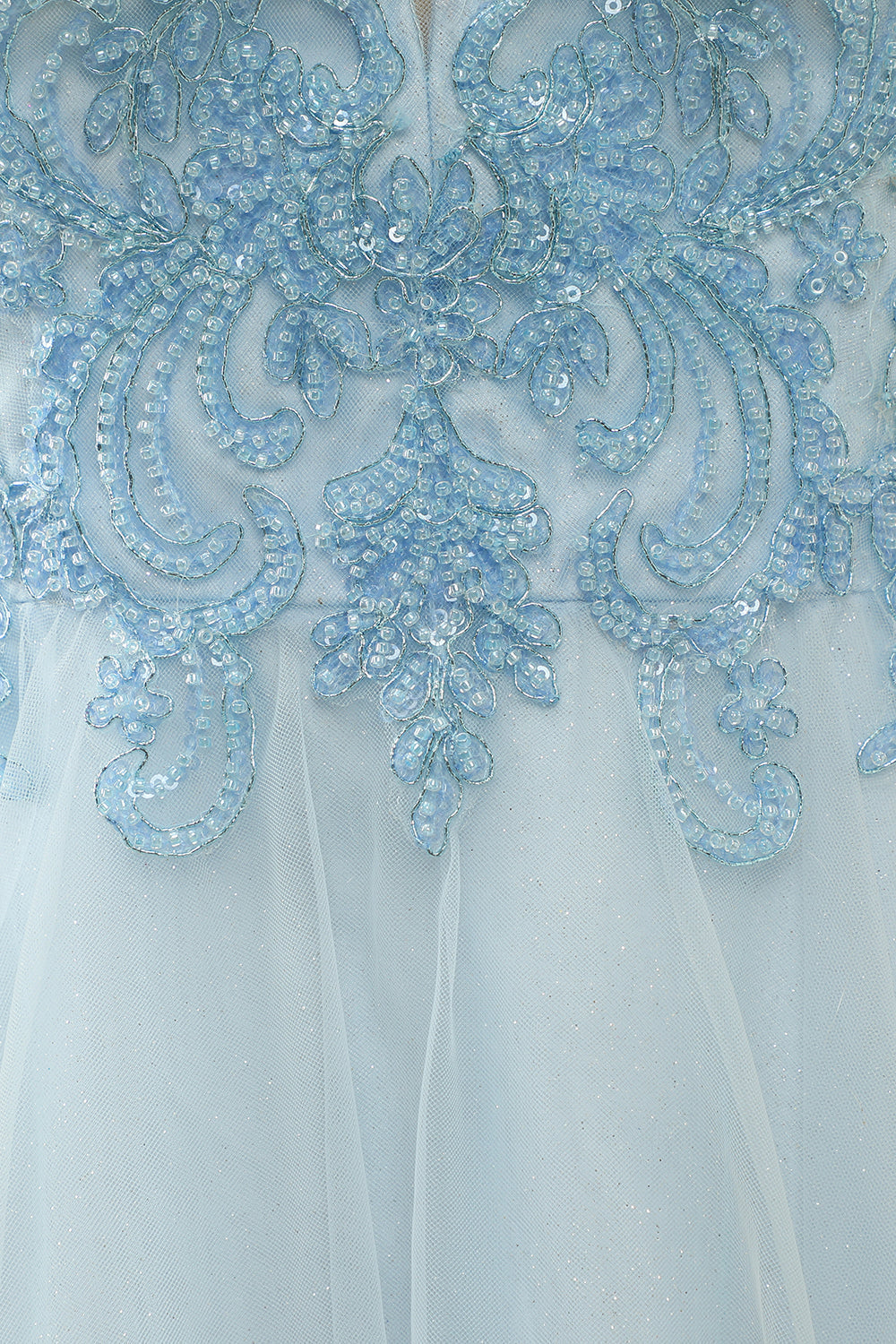 Misshow Blue A-line Cute Homecoming Dress/Mini Dress with Appliques