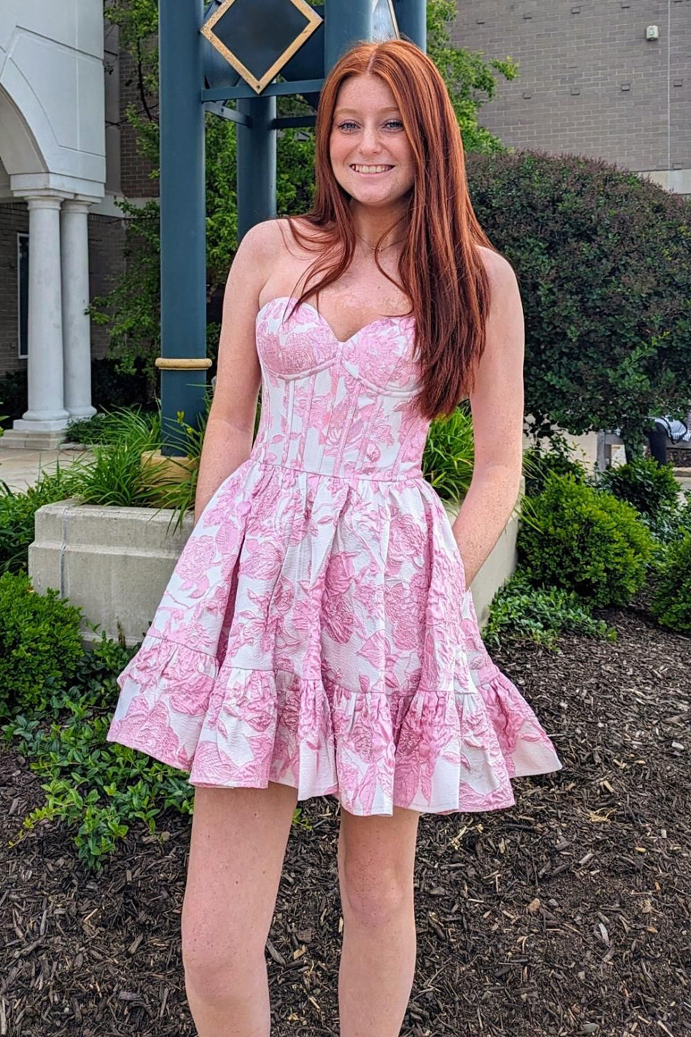 Misshow Blue Corset Sweetheart A Line Short Homecoming Dress/Mini Dress