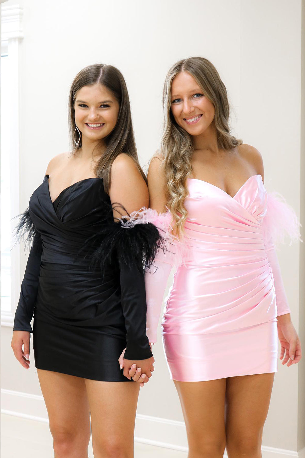 Misshow Blue Detachable Long Sleeves Tight Short Homecoming Dress/Mini Dress