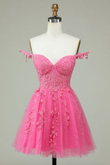 Misshow Coral Backless Short Cocktail Dress with Appliques