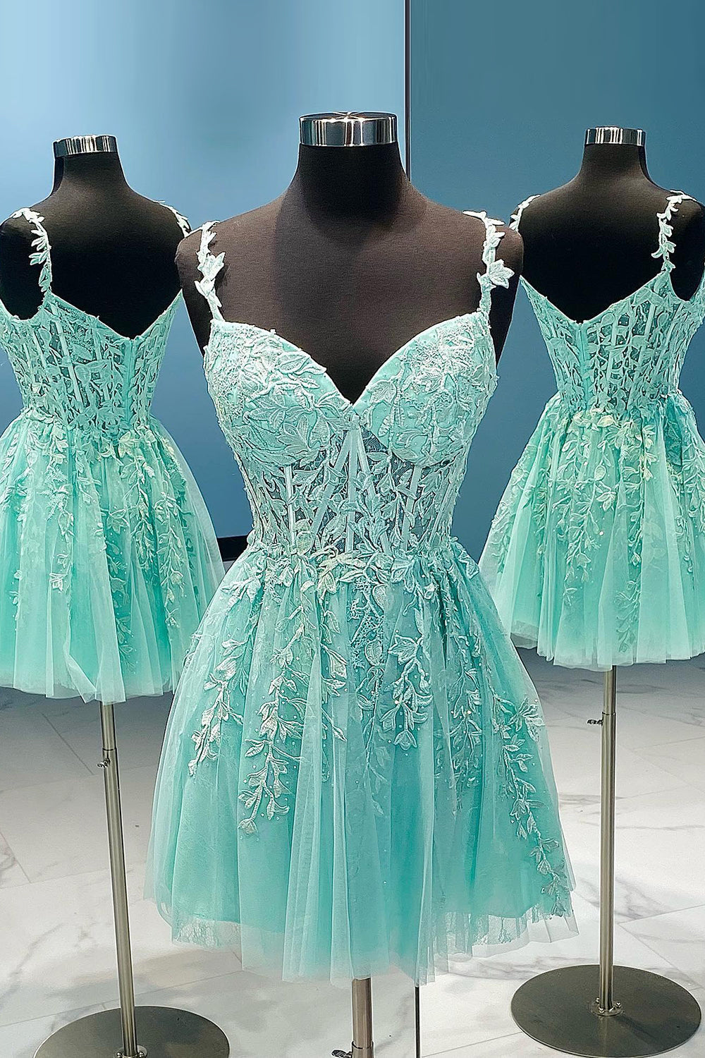 Misshow Coral Backless Short Cocktail Dress with Appliques