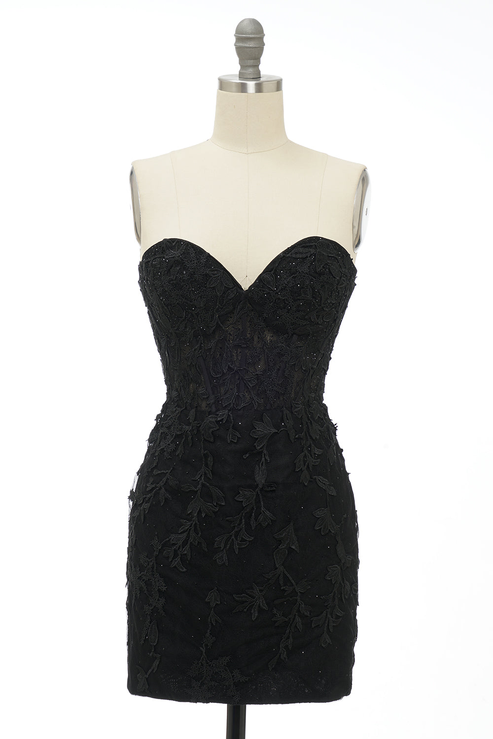 Misshow Dark Green Strapless Corset Tight Short Homecoming Dress/Mini Dress with Appliques