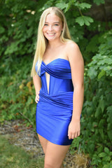 Misshow Dark Green Sweetheart Corset Tight Short Homecoming Dress/Mini Dress