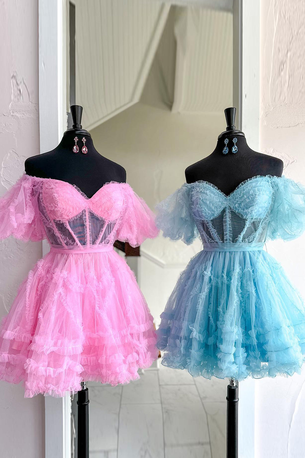 Misshow Fuchsia Corset A-Line Short Homecoming Dress/Mini Dress