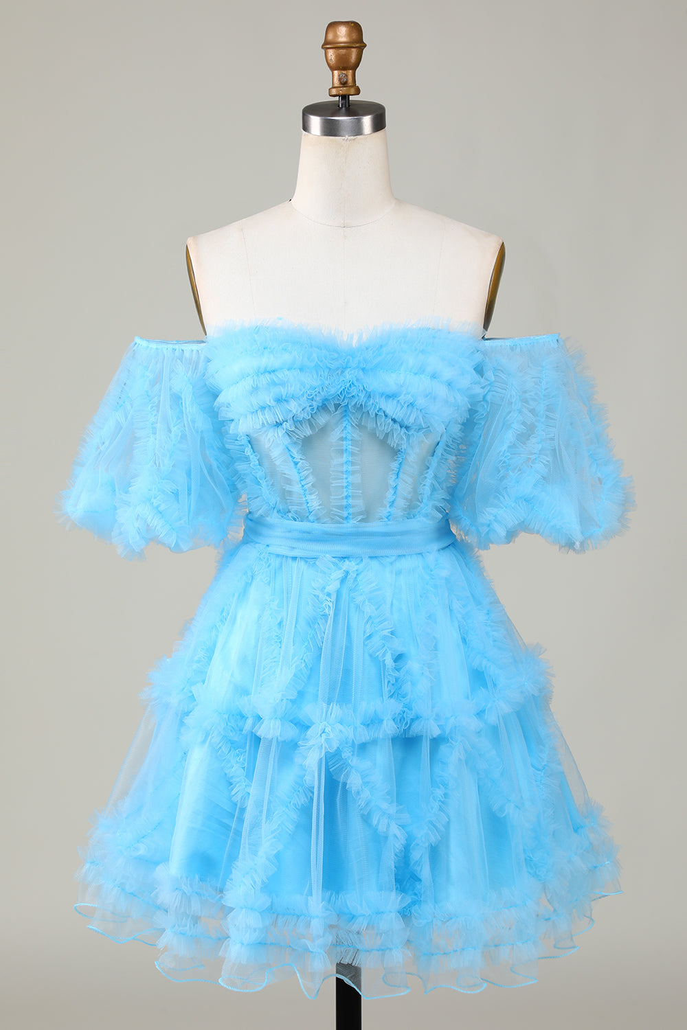 Misshow Fuchsia Corset A-Line Short Homecoming Dress/Mini Dress