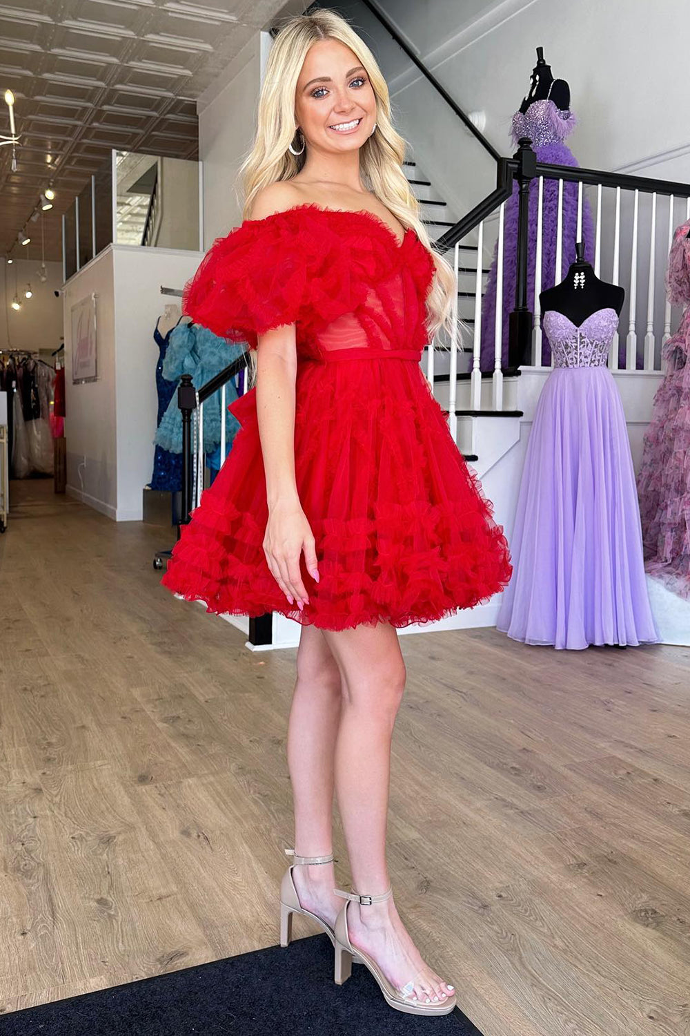 Misshow Fuchsia Corset A-Line Short Homecoming Dress/Mini Dress