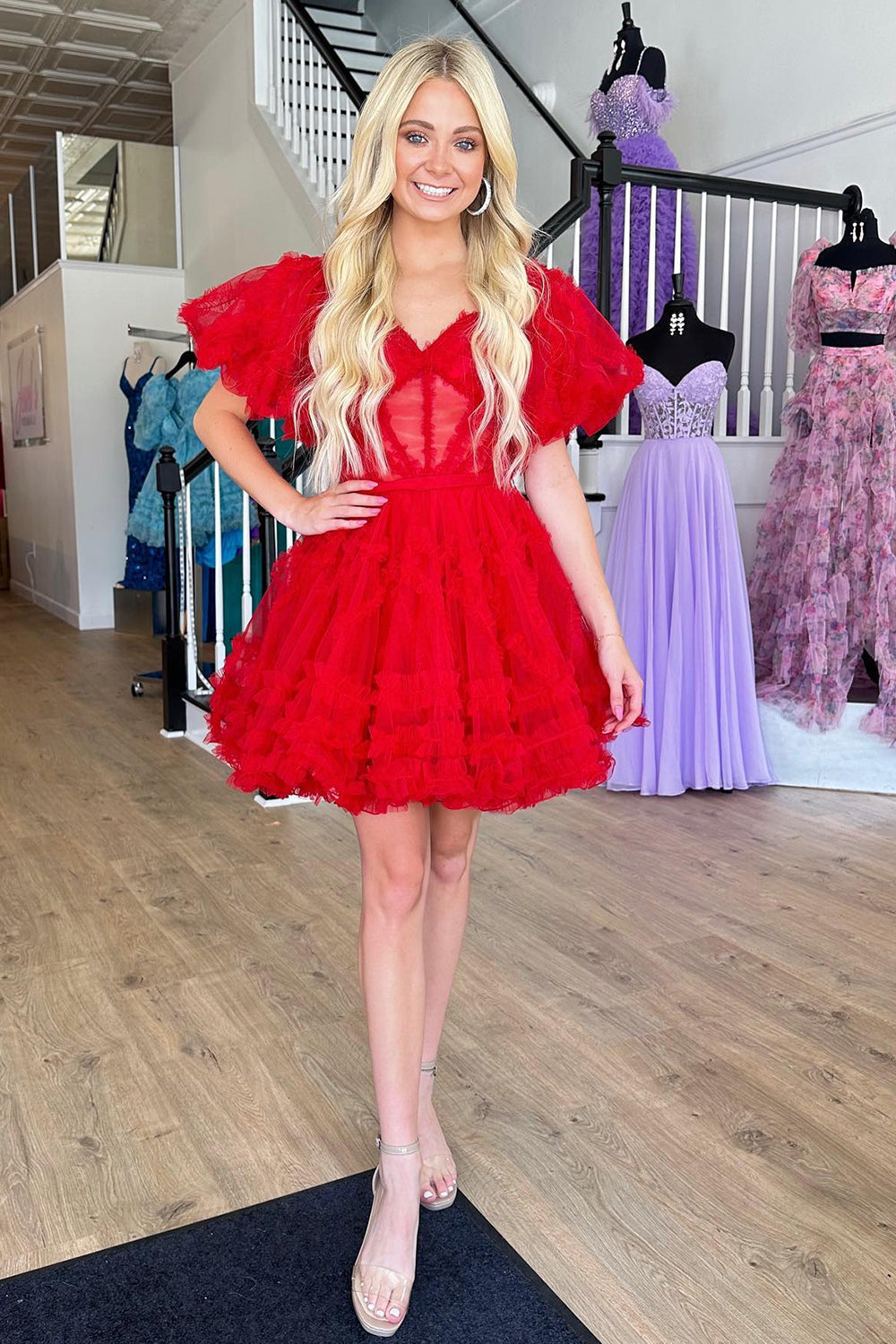 Misshow Fuchsia Corset A-Line Short Homecoming Dress/Mini Dress