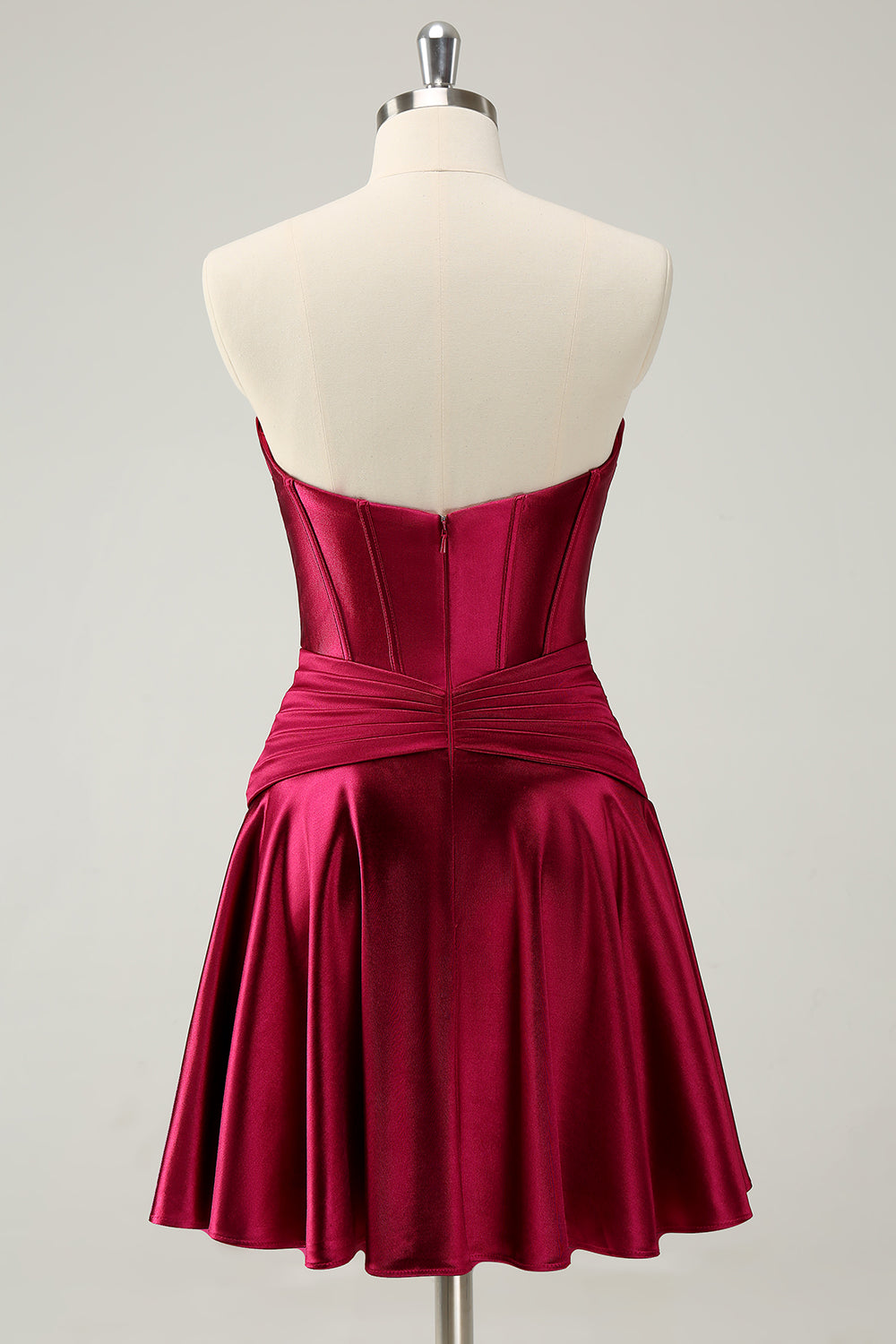 Misshow Fuchsia Strapless Corset A Line Short Homecoming Dress/Mini Dress