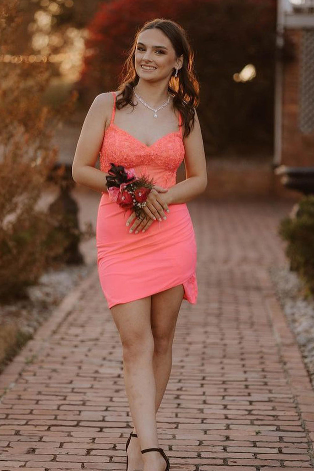 Misshow Glitter Black Corset Satin Asymmetrical Tight Short Homecoming Dress/Mini Dress with Sequins