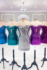 Misshow Golden Sweetheart Corset Tight Short Homecoming Dress/Mini Dress
