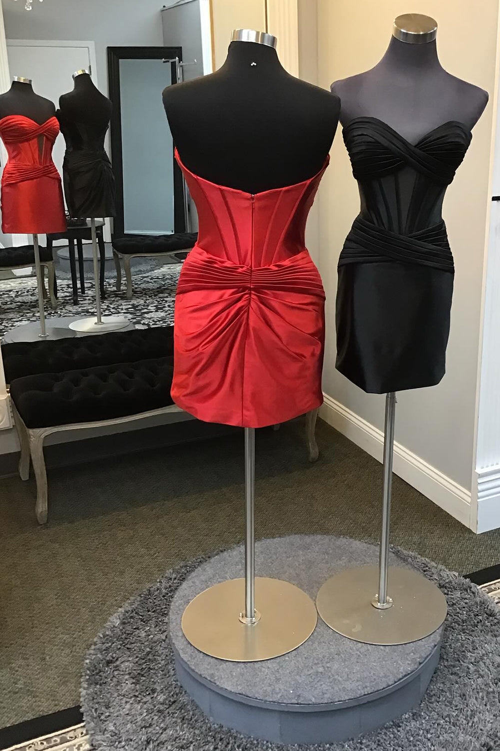 Misshow Hot Pink Corset Sweetheart Tight Short Homecoming Dress/Mini Dress
