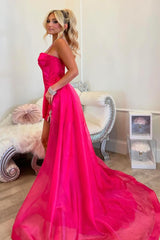 Misshow Hot Pink Spaghetti Straps High Low Homecoming Dress/Mini Dress