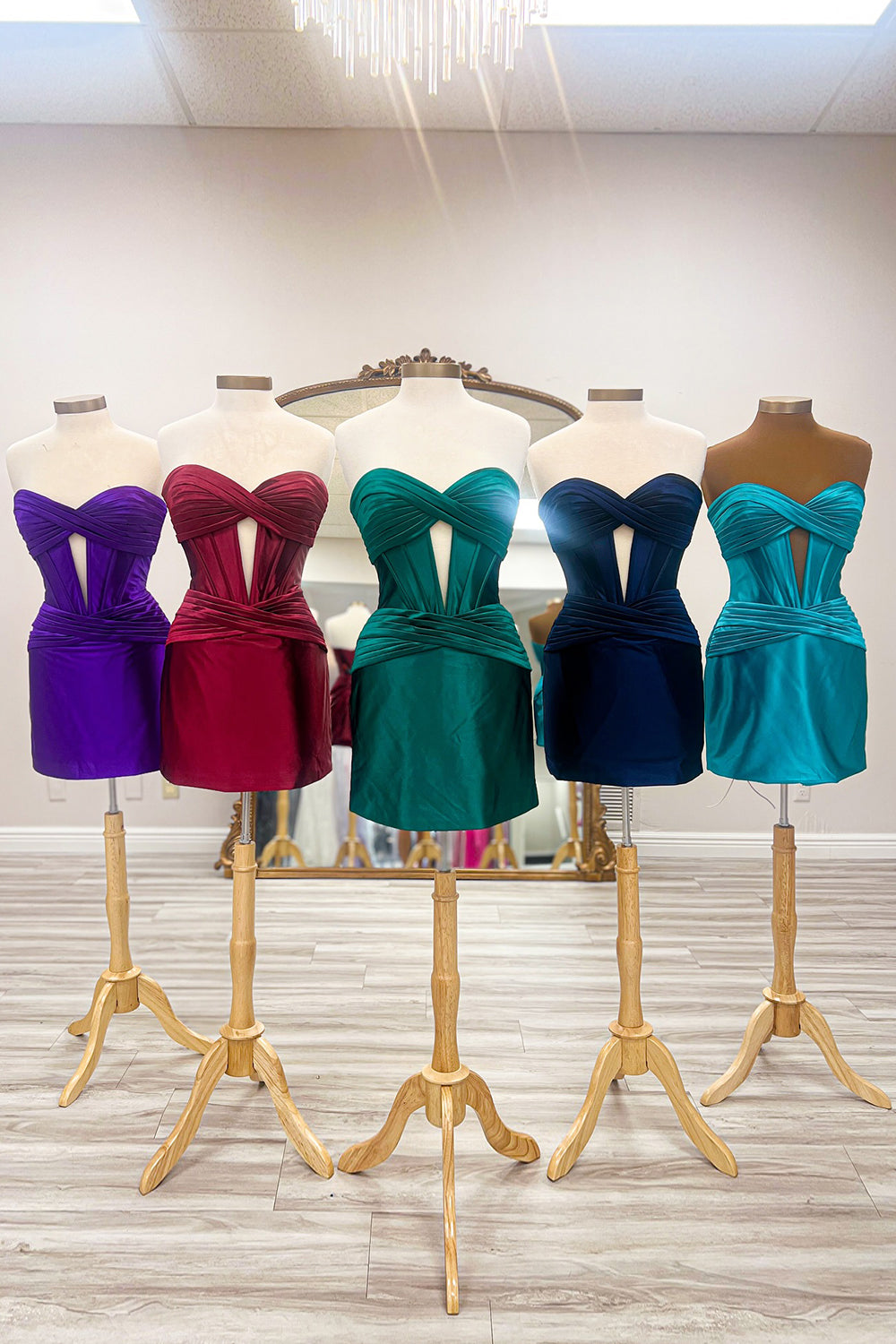 Misshow Lilac Sweetheart Corset Tight Short Homecoming Dress/Mini Dress