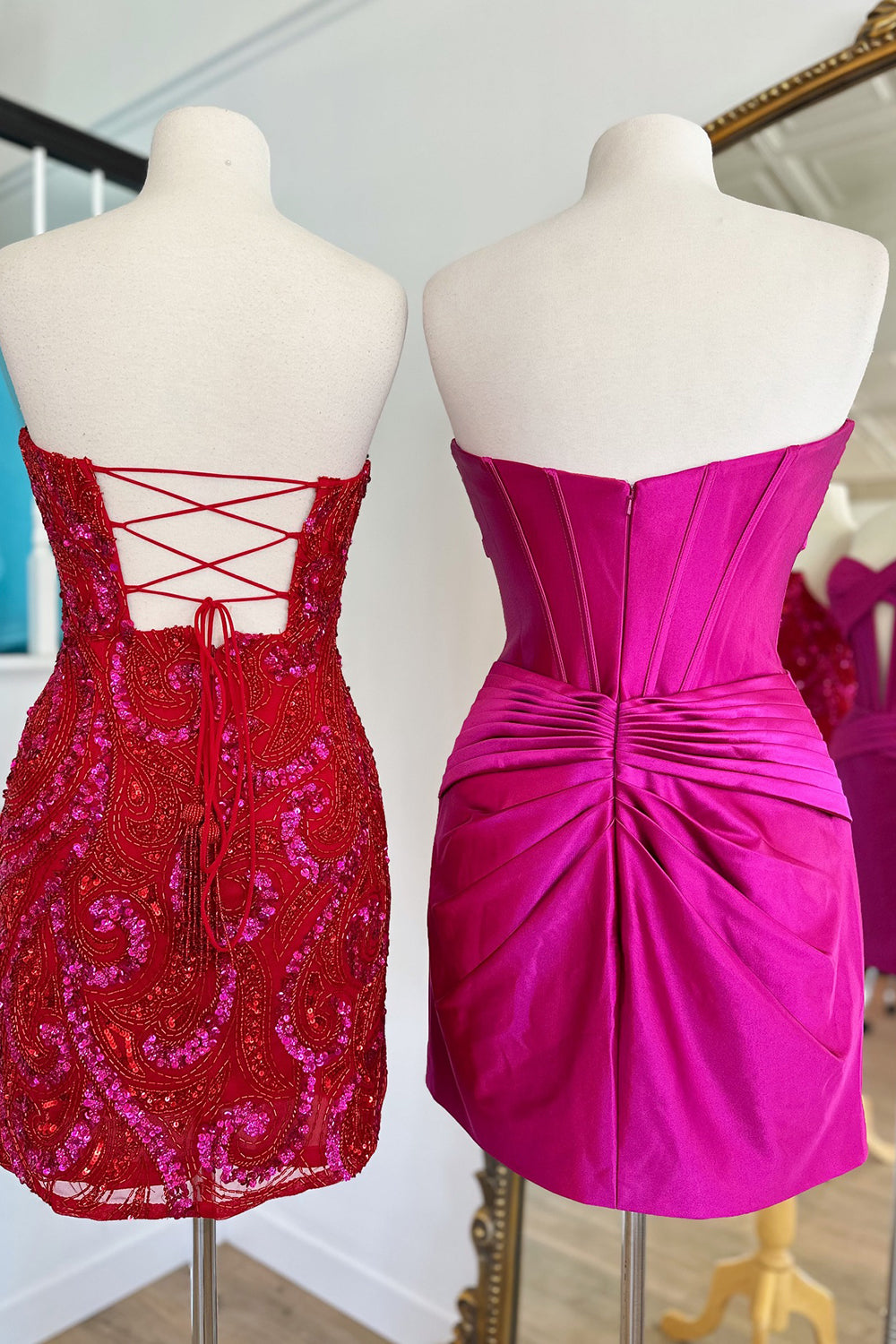 Misshow Lilac Sweetheart Corset Tight Short Homecoming Dress/Mini Dress