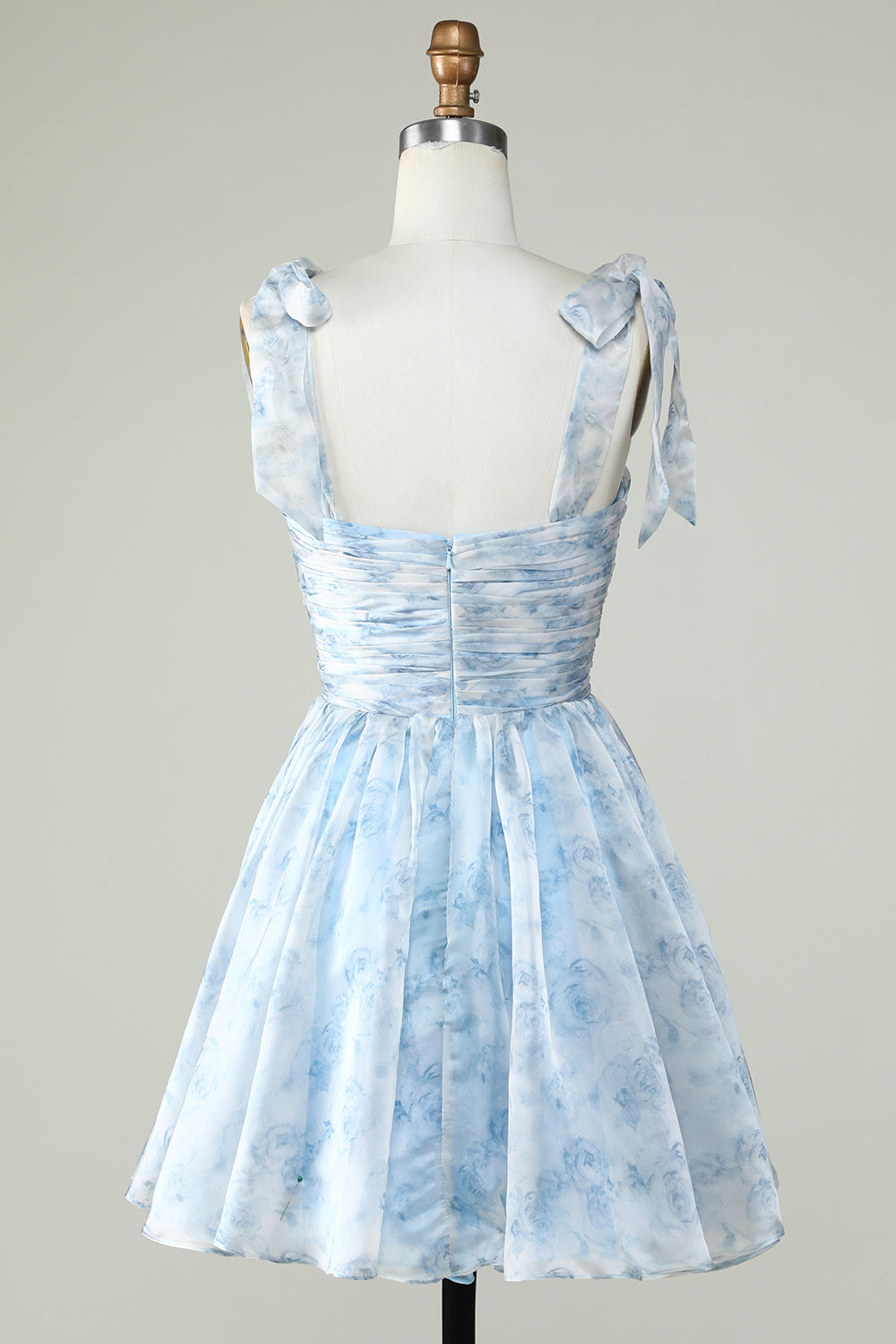 Misshow Pink Floral Print A-Line Short Homecoming Dress/Mini Dress