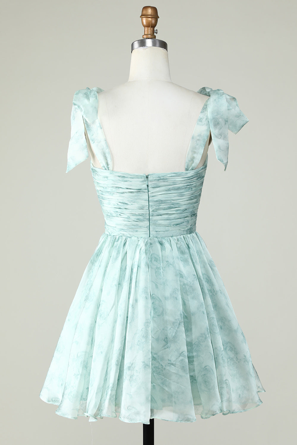 Misshow Pink Floral Print A-Line Short Homecoming Dress/Mini Dress