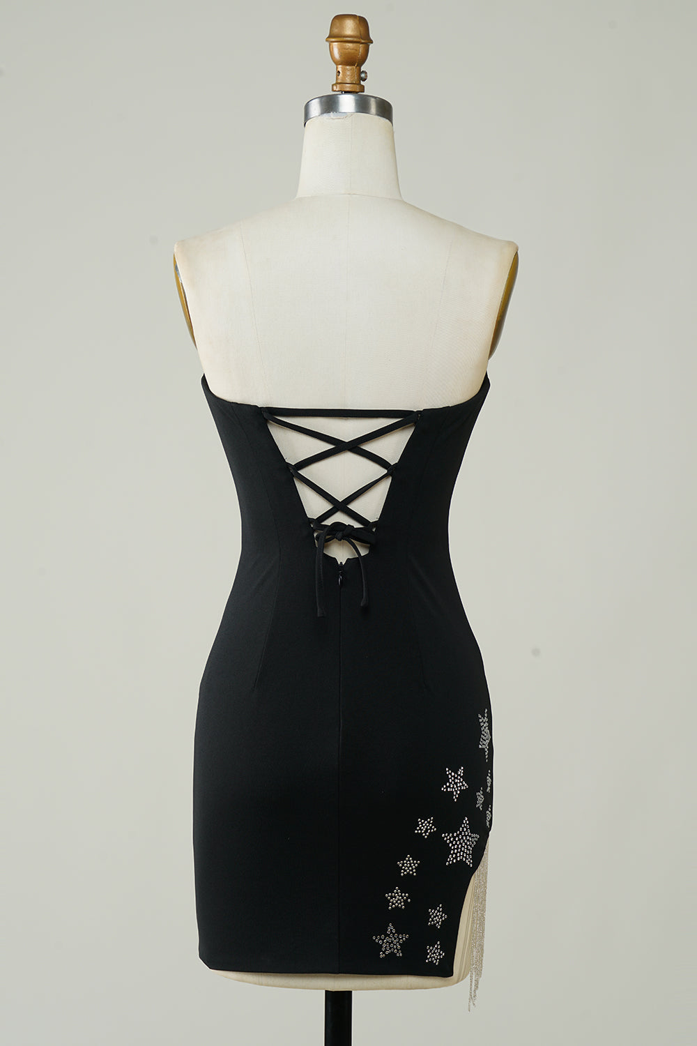 Misshow Pink Tight Homecoming Dress/Mini Dress with Star and Fringes