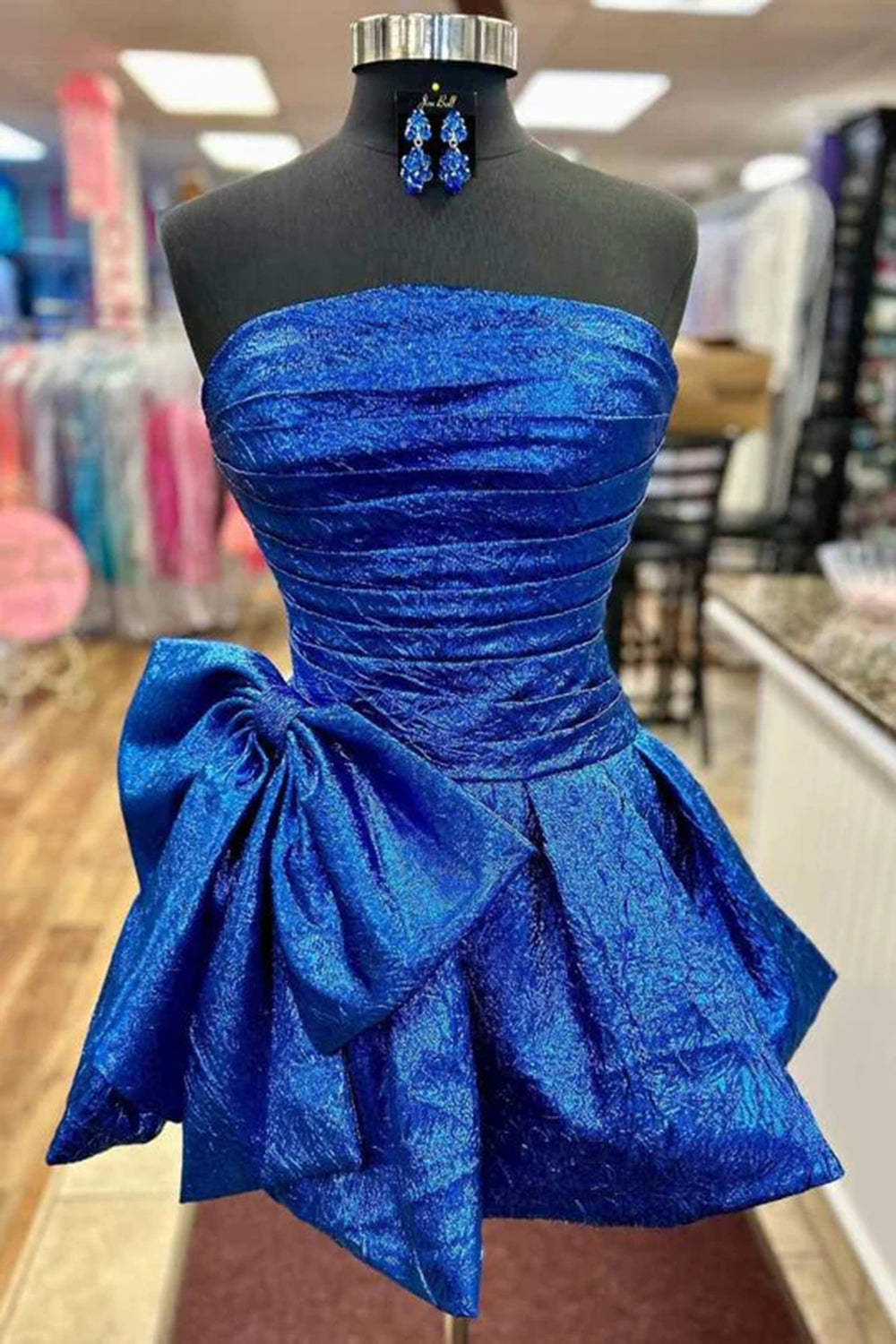 Misshow Purple Sweetheart Corset A Line Short Homecoming Dress/Mini Dress With Bow