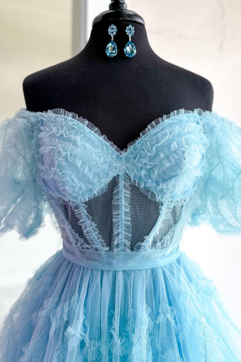 Misshow Royal Blue Corset A-Line Short Homecoming Dress/Mini Dress