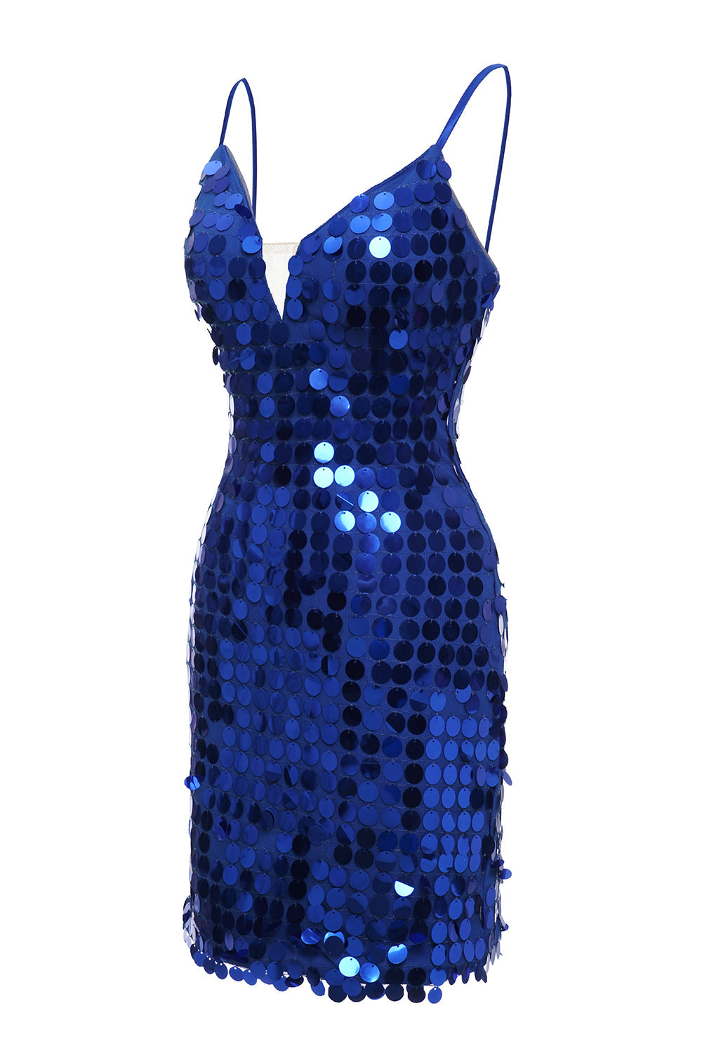 Misshow Royal Blue Sparkly Sequins Tight Short Homecoming Dress/Mini Dress