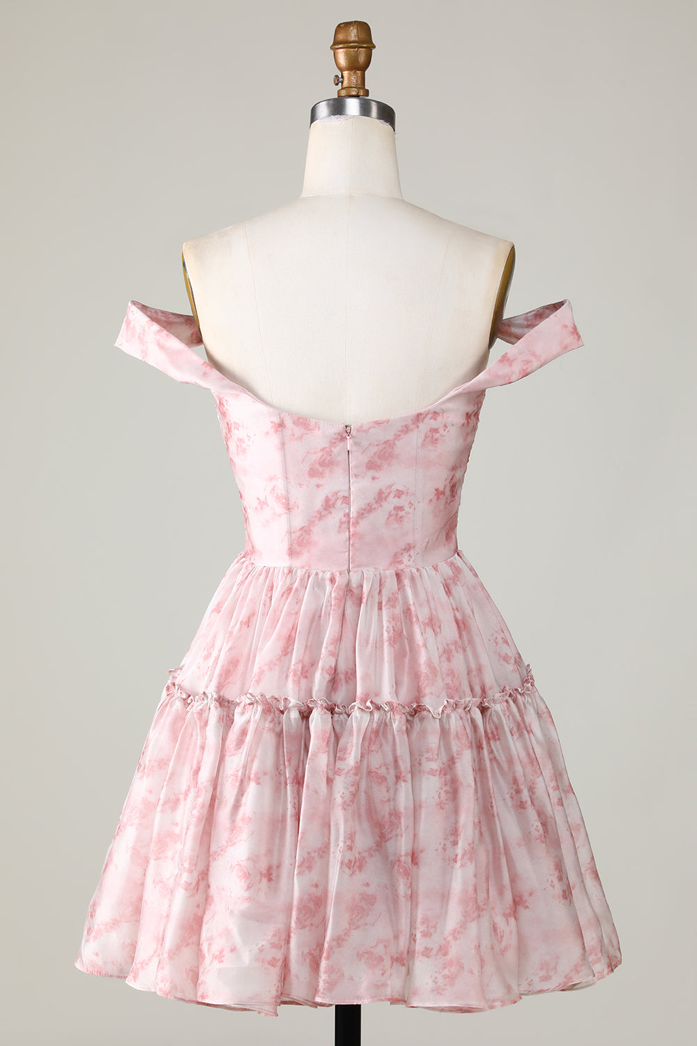 Misshow Sage Floral A-Line Corset Short Homecoming Dress/Mini Dress