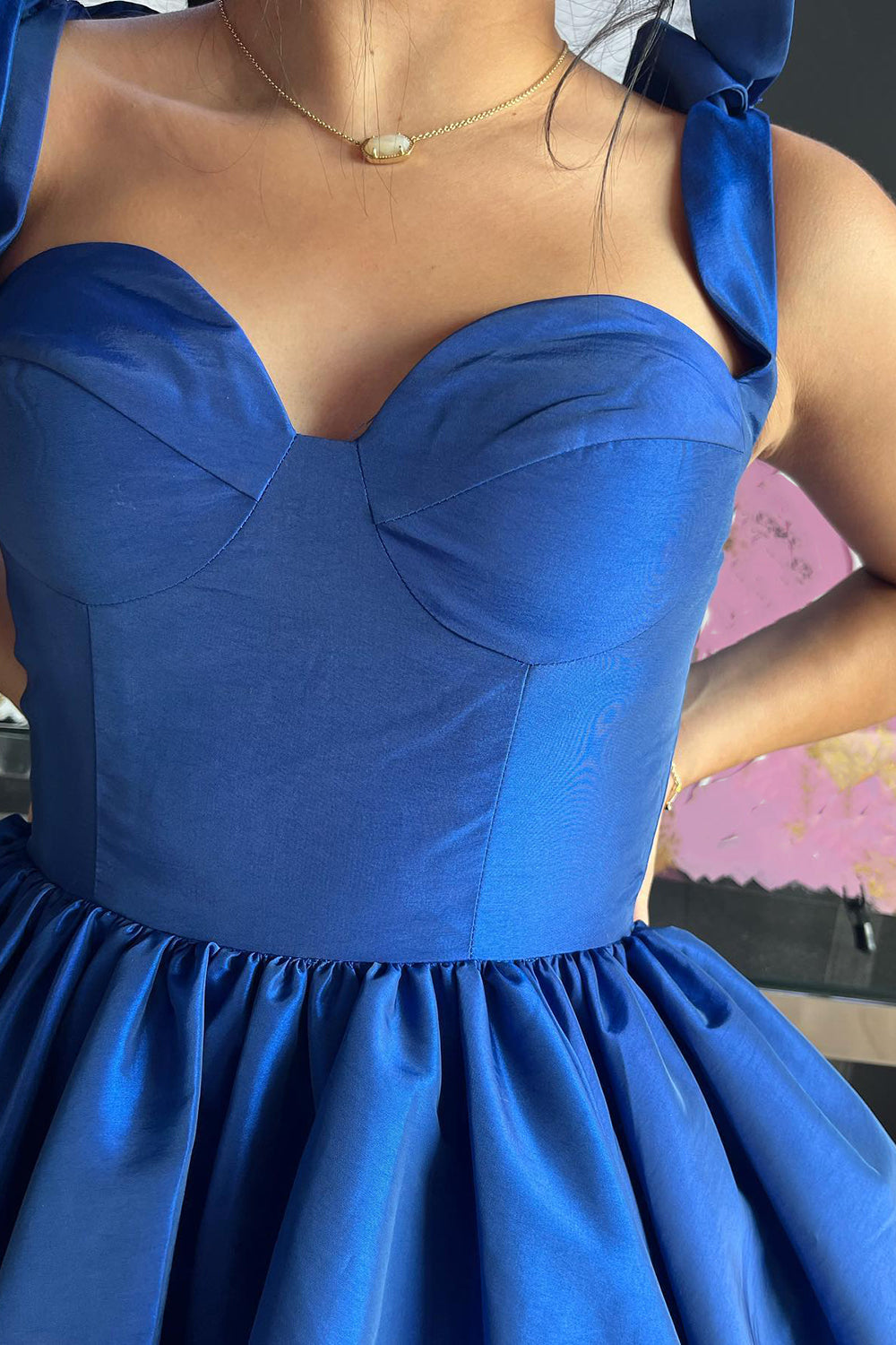 Misshow Simple Green Corset A-Line Ruched Short Homecoming Dress/Mini Dress