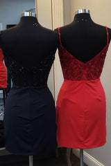 Misshow Sparkly Black Corset Satin Tight Short Homecoming Dress/Mini Dress with Sequins