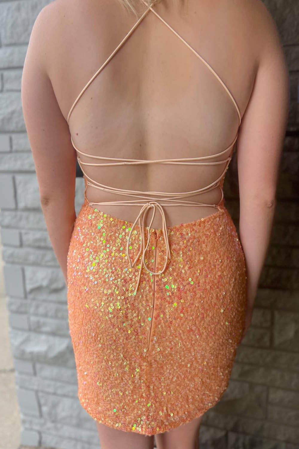 Misshow Sparkly Fuchsia Sleeveless Sequin Tight Short Homecoming Dress/Mini Dress