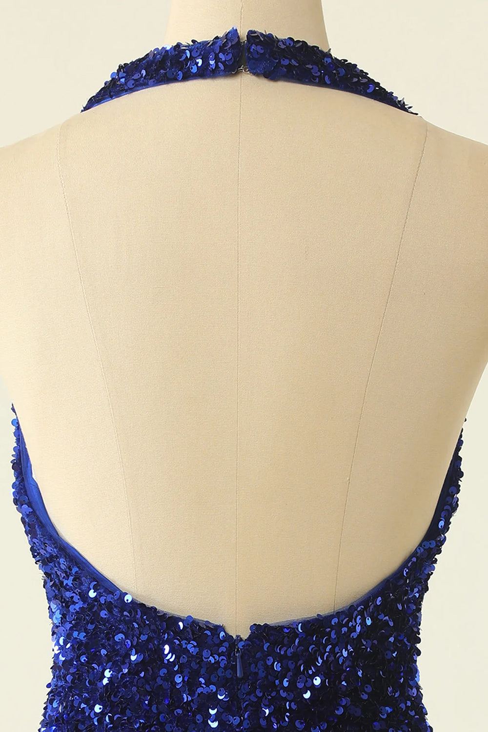 Misshow Sparkly Green Halter Sequins Backless Tight Short Homecoming Dress/Mini Dress