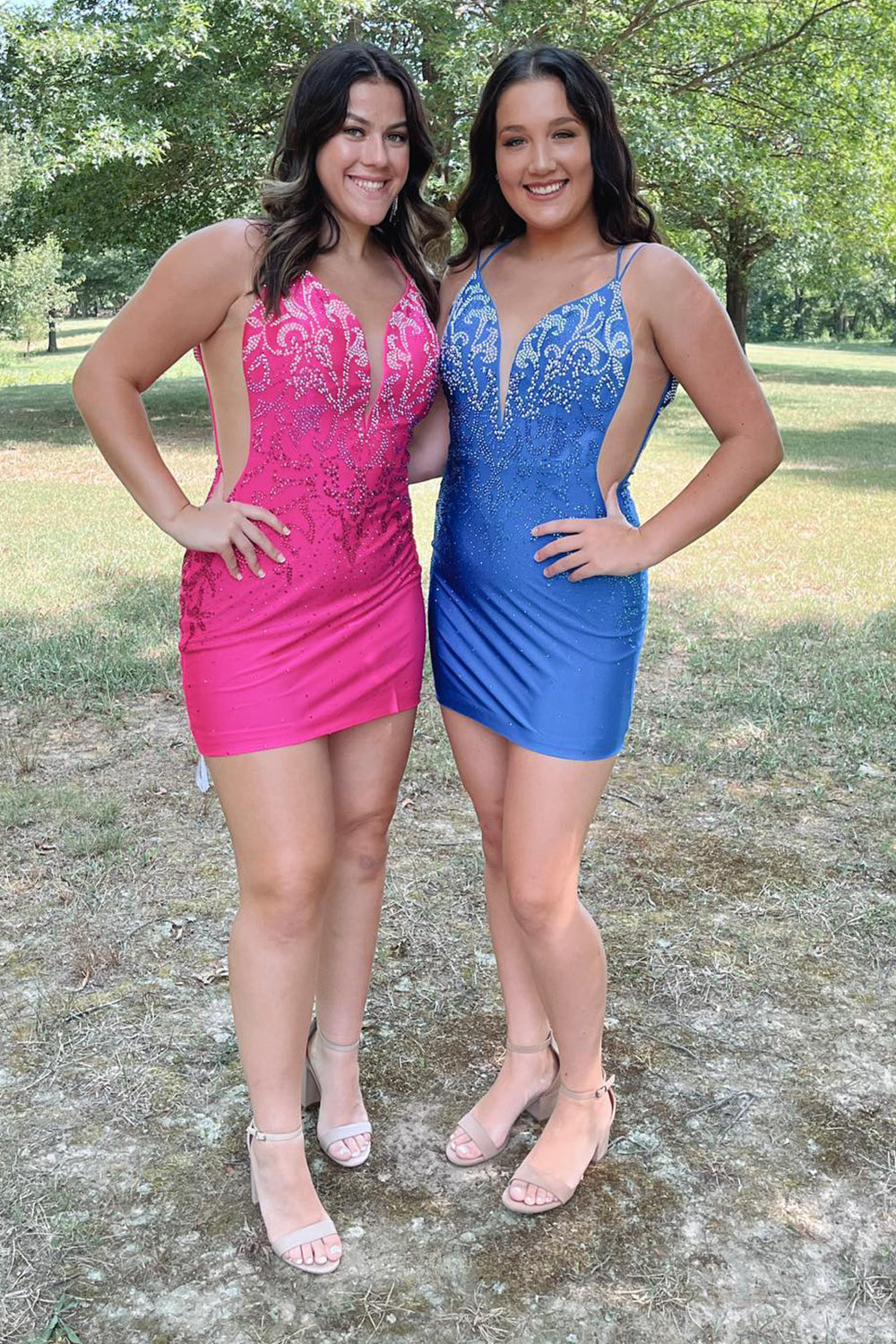Misshow Sparkly Grey Sequined Satin Tight Short Homecoming Dress/Mini Dress