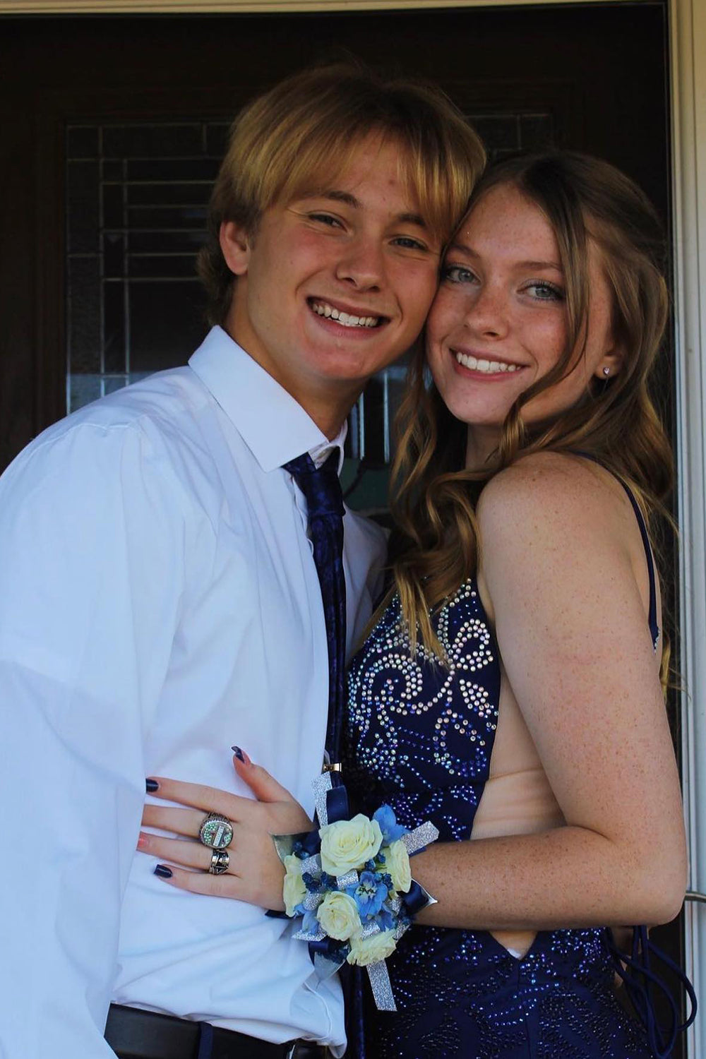 Misshow Sparkly Royal Blue Lace-Up Back Sequins Tight Short Homecoming Dress/Mini Dress