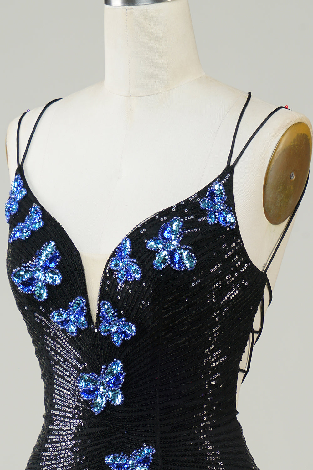 Misshow Sparkly Royal Blue Sequins Beaded Tight Short Homecoming Dress/Mini Dress