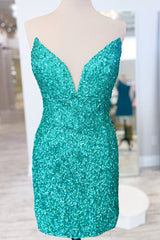 Misshow Sparkly Silver Sweetheart Sequins Tight Short Homecoming Dress/Mini Dress