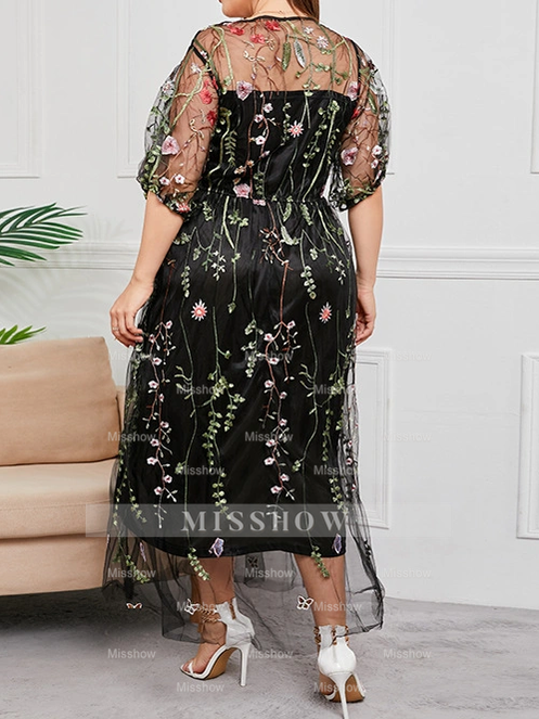 Mother of the Bride A-Line Princess Dresses with Tulle Embroidery