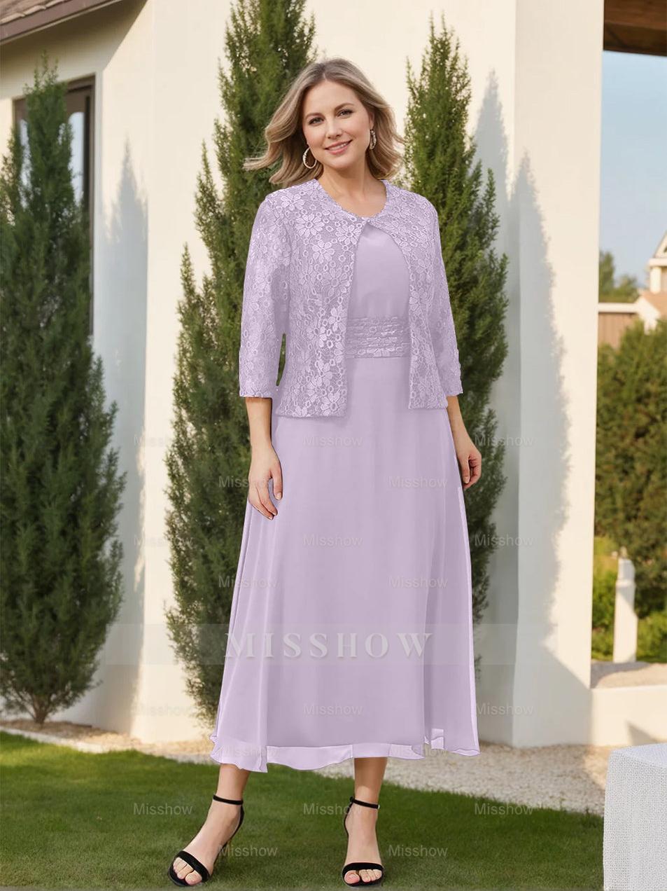 Mother of the Bride A-Line/Princess Dresses Featuring Applique and Jacket